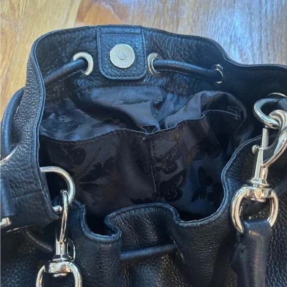 Rebecca Minkoff Black Leather Fiona Bucket Bag - Picture 5 of 9